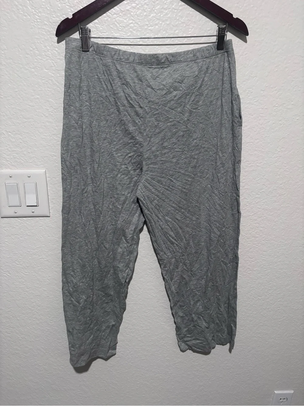 NWT Skin Worldwide CarlynGray Cropped Cotton Pants Size Large - Picture 5 of 5